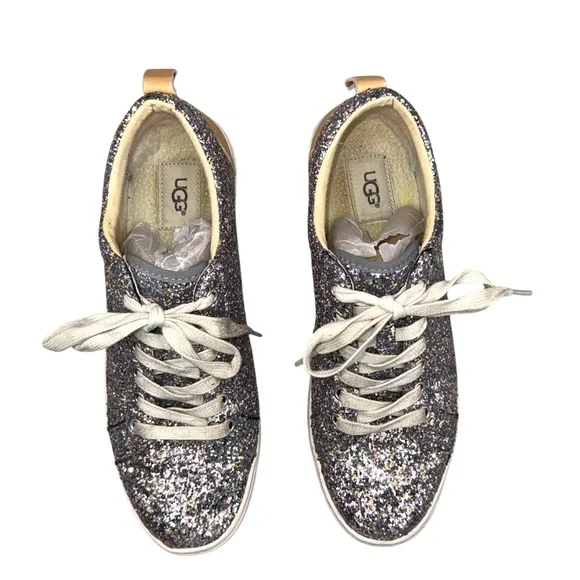 UGG KARINE CHUNKY GLITTER SILVER MULTI SHOES Women’s 10 - Picture 11 of 12